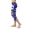 Blue and White Native Pattern Capris