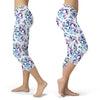 White and Purple Sugar Skull Capris