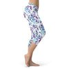 White and Purple Sugar Skull Capris