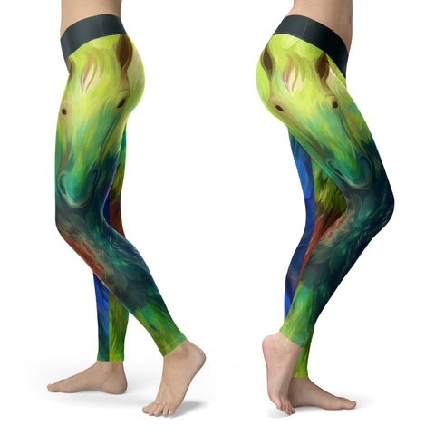 Oil Painted Horse Leggings