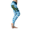 T-Rex Surfing With Surf Text Leggings