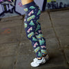 Hippie Vans, Cars and Bicycles with Surf Board Leggings