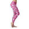 Cute Cat Faces Pink Leggings