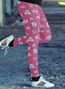 Cute Cat Faces Pink Leggings