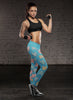 Cute Cat Faces Light Blue Leggings