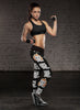 Cat Emoji Faces Black Orange Leggings