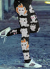 Cat Emoji Faces Black Orange Leggings