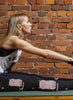 Cute Cat and Fish Bones Black Leggings