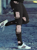 Cute Cat and Fish Bones Black Leggings