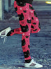 Cute Black Cat with Pink Leggings