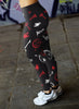 Alice and Clocks Black Leggings