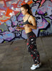 Alice and Clocks Black Leggings