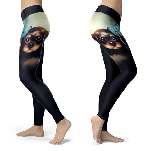 Cute Puppy Butterfly Leggings