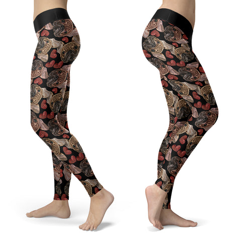 French Bulldog Hearts Leggings